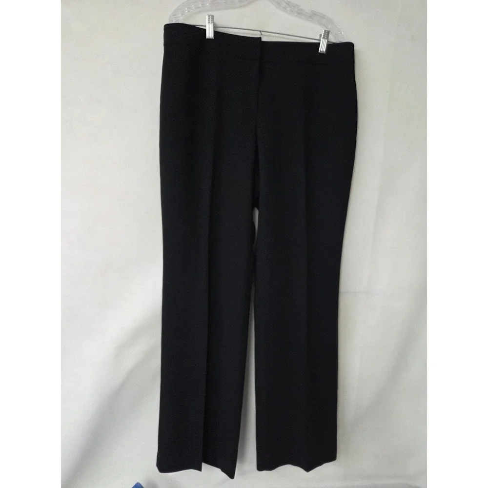 Kasper Separates Women Black Ava Curvy Fit Lined Dress Pants Size 12 Office